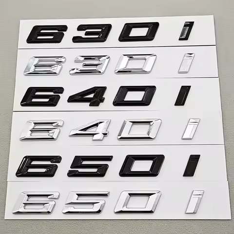 NEW 3D ABS Car Letters Logo 630i 640i 650i Sticekr Rear Trunk Badge Emblem Decal For BMW 630i 640i 6