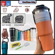 BotolAir 304 Stainless Steel Handheld Tumbler Hot or Cold Thermos WaterBottle with Straw Handle900ML