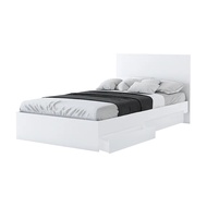 INDEX LIVING MALL เตียงนอน พร้อมกล่องเก็บของใต้เตียง รุ่นวิวิด พลัส ขนาด 3.5 ฟุต - สีขาว