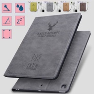 Vintage Deer Canvas Flip Pouch Casing Case Cover For Ipad 10.2 2019 Ipad 7 / Ipad 9.7 2017 Ipad 5 / Ipad 9.7 2018  Ipad 6 / Ipad Air 2 / Ipad Mini 5