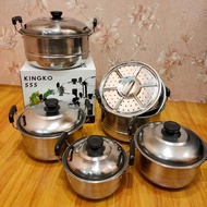 KINGKO 555 STAINLESS STEEL POT SET OF 5 PCS