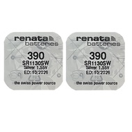 [SG] Renata 390 SR626SW Silver Oxide Button Battery (2 Pieces)