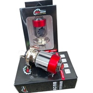 Akai Racing Led Headlight + Fan Bulb H4 Laser Led Headlight White-Yellow Universal H4 Headlight R15,
