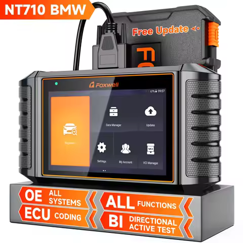 FOXWELL NT710 OBD2 Automotive Scanner OBD2 Diagnostic Tool for BMW Bi-directionalAll System Car Scan