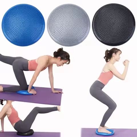 Yoga Balls Massage Pad Inflatable Stability Wobble Balance Disc Cushion Mat Fitness Exercise Trainin