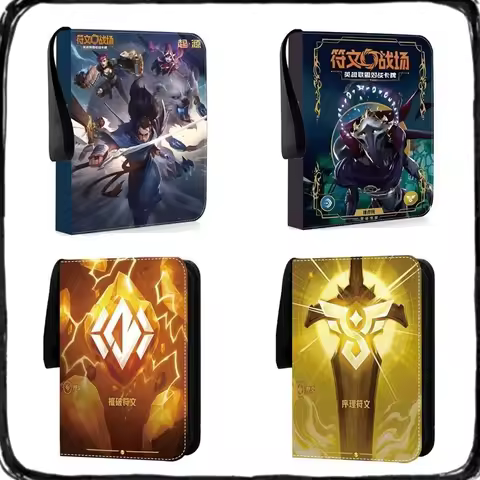 Runes Battlefield LOL 400/900pcs Card Album Book Folder 4-9 Card Slots Collections Zipper Double Poc
