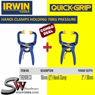 IRWIN COMBO 2X HANDI CLAMPS 2" / 50MM 70KG PRESSURE