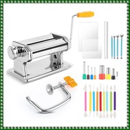 (CEUO) Polymer Clay Tools Stainless Steel Polymer Clay Extruder Manual for Kids Adults Clay Pottery