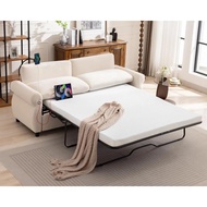 82.5'' Convertible Pull Out Sofa Bed,queen Size Folding Sectional Sleeper Sofa,futon Couches For Liv