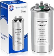 50+5 uF 50/5 MFD Dual Run Round Capacitor for AC, 370 or 440 Volt CBB65 Capacitor for AC Motor Run, 