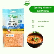 Đậu Lăng Đỏ Hữu Cơ Just Organik 500g_ Organic Red Lentils