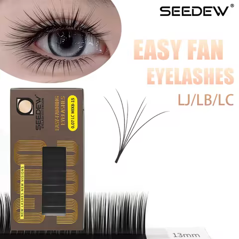 SEEDEW Fox Series Camellia Lashes LJ LB LC LD Curl Eyelashes Natural Soft Eyelash Extensions No Adhe