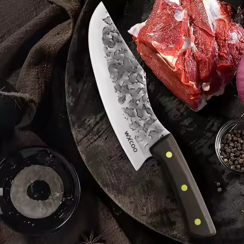 1PC Handmade Boning Knife 5CR15 Stainless Steel Butcher's Knife Cooking Knife for Kitchen Multifunct