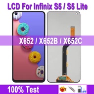 6.6 "หน้าจอ LCD สำหรับ Infinix S5 X652 X652C S5 Lite ชิ้นส่วนจอสัมผัสแอลซีดีของเครื่องแปลงดิจิทัลปลอ