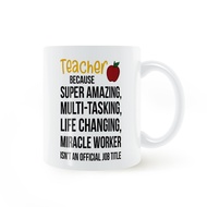 Teacher miracle worker mug teacher miracle worker ceramic mug