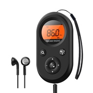 Personal Pocket Radio AM/FM Rechargeable Walkman Radio Pocket FM Radio with Long Battery Life, Stereo Headphones, Sleep Timer