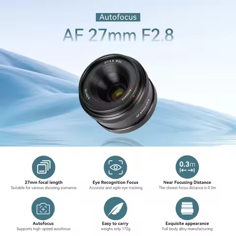 7artisans 7 artisans AF 27mm F2.8 Humanistic lens Auto Focus APS-C Camera Lens for Nikon Z for Sony 