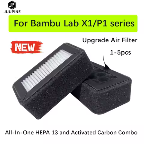 Juupine Air Filter All-In-One HEPA 13 and Activated Carbon Combo Filter for Bambu Lab X1C P1S P1P X1