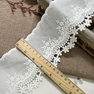 Handmade DIY Ruffle Lace Embroidery Material Cotton Fabric Curtain Embellishment 10cm Wide Home Sewi