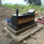 kijingan makam marmer andesit hitam