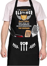 70th Birthday Man Gifts BBQ Apron for Men Funny Cooking Apron 70th Birthday Gift Kitchen Apron Cotto