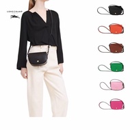 Longchamp Official Store Women Cross Body Shoulder Bag EPURE Series Leather Mini Saddle Bag Flip Sna