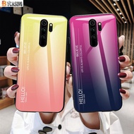 Xiaomi Redmi Note 8 Pro Redmi Note 8 Case Tempered Glass Luxury Gradient Soft Silicone Frame Cover B