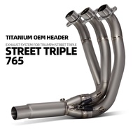 765RS Exhaust Headers Tube For Street Triple 765R 765S 2017-2026 Motorbike Manifold Kit
