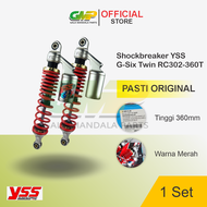 Shockbreaker YSS G-Six Twin RC302-360T Supra X Smash 360mm Shock Tabung Atas Motor Matic