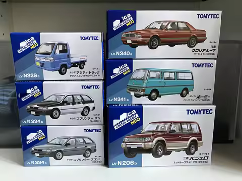 Tomytec 1/64 206b Pajero 334b sprinter 340a gloria cima 334a type-|| S 329a Acty Truck 341a Homy Lon