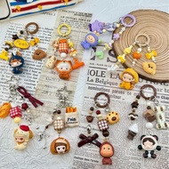 8.2-Genuine POP MART POP MART Cute Pajamas Party Toast Keychain Pendant