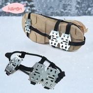 KANGN 1Pair Ice Gripper Spike, Anti-Slip Shoe Covers 24 Teeth Ice Claw,  Spike Universal Spike Grips