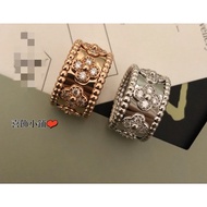 New Kaleidoscope Diamond Four-Leaf Clover Ring VD4Y