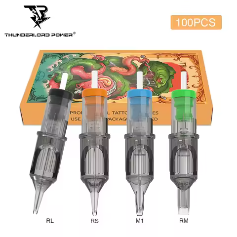 Tattoo Needles Cartridge Tattoo Cartridge RL RS RM M1 Disposable Sterilized Eyebrow Tattoo Needles f