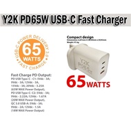 Y2K PD65W FAST CHARGER 2 X TYPE C 1 X USB3.0