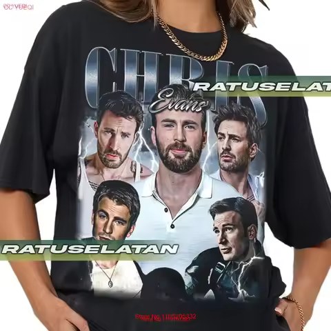 Limited Chris Evans Vintage T Shirt For Woman and Man vintage Washed Soft Versatile Stylish Top For 