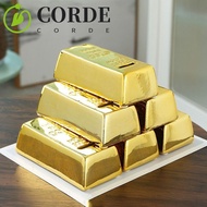 CORDE Coin Bank Unique 1Pcs Bullion Prop Gold Brick Gold Bullion Bar Simulation Coin Case