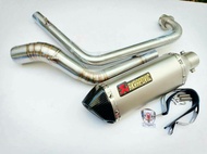 ชุดท่อ CBR150R ปีเก่า ท่อCBR150R ปีเก่า+ปลายท่อ AK 14นิ้วเงินปากเคฟล่า