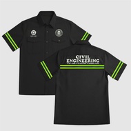 KEMEJA CIVIL ENGINEERING WORKSHIRT WITH SKOTLIGHT RIBBON COMPUTER EMBROIDERY