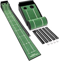 GoSports Pure Putt Golf 9' Putting Green Ramp - Premium Wood Training Aid for Home & Office Putting 
