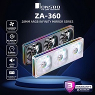 Jonsbo ZA-360B Aio Cooler PWM 4-Sided MirrorINFINITY 2400RPM ARGB