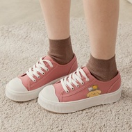 Paidal x Pompompurin 布丁狗綁帶厚底休閒鞋帆布鞋-嫣紅