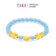 FC1 TAKA Jewellery 999 Pure Gold Pixiu with YuanBao Bracelet