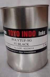 Cat Sablon Toyo Indo Original Polytuf SG-61 White SG-92 Black Kaleng