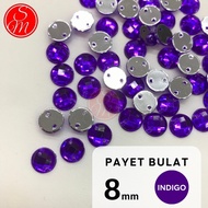 [PAYET BULAT] Ukuran 8mm Manik Kristal Jahit Mote Beads Borci Resin |