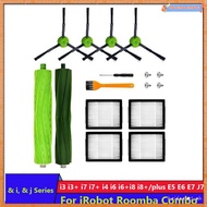[Q H B W] Vacuum Cleaner Multi-Surface Rubber Brushes for iRobot Roomba I3 I3+ I4 I6 I6+ I7 I7+ I8 I