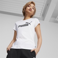 PUMA BASICS - เสื้อยืดผู้หญิง Essentials Logo สีขาว - 58677402