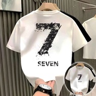 Zelo - Men's Short Sleeve Cotton T-Shirt Seven 7