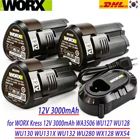100% Original 3.0Ah for WORX Kress 12V WA3506 WU127 WU128 WU130 WU131X WU132 WU280 WX128 WX540 Power