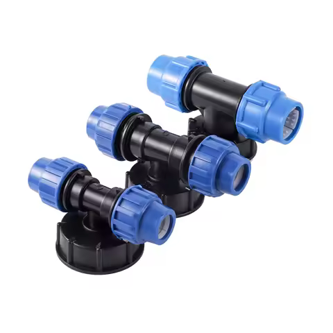20/25/32Mm Plastic PE Tube Elbow Tee Connector Water Splitter IBC Water Tank Pipe T-Shape Joint Gard